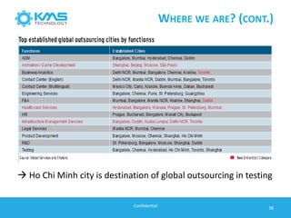 WHERE WE ARE? (CONT.)
38Confidential
 Ho Chi Minh city is destination of global outsourcing in testing
 