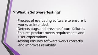 Quality Testing Software Testing Software Testing & Quality Assurance.pptx