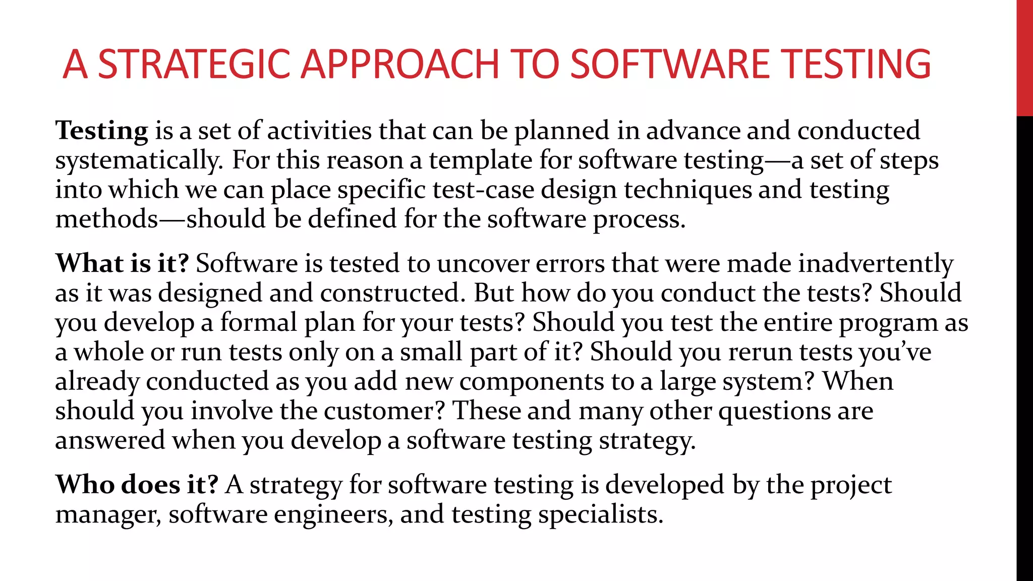 Software testing strategies | PPTX