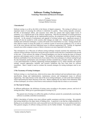 Software testing techniques | PDF