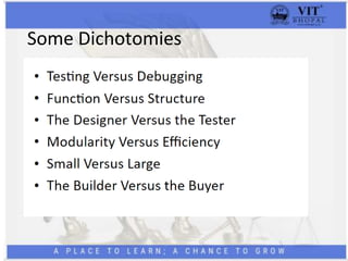 Some Dichotomies
 