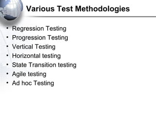 Software Testing Horizontal Software test management | PPT