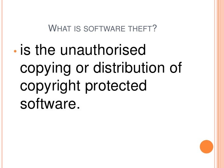 Software theft