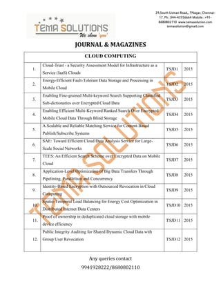Java and Dotnet Final year Software Projects | PDF