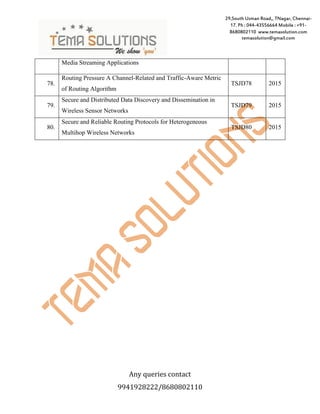 Java and Dotnet Final year Software Projects | PDF