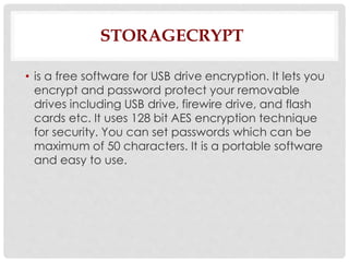 List of Software tools for encryption | PPTX