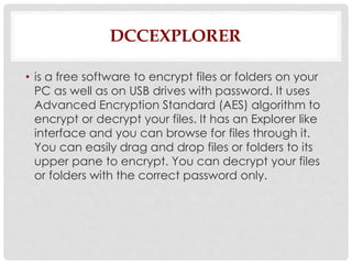 List of Software tools for encryption | PPTX