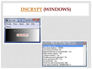 List of Software tools for encryption | PPTX