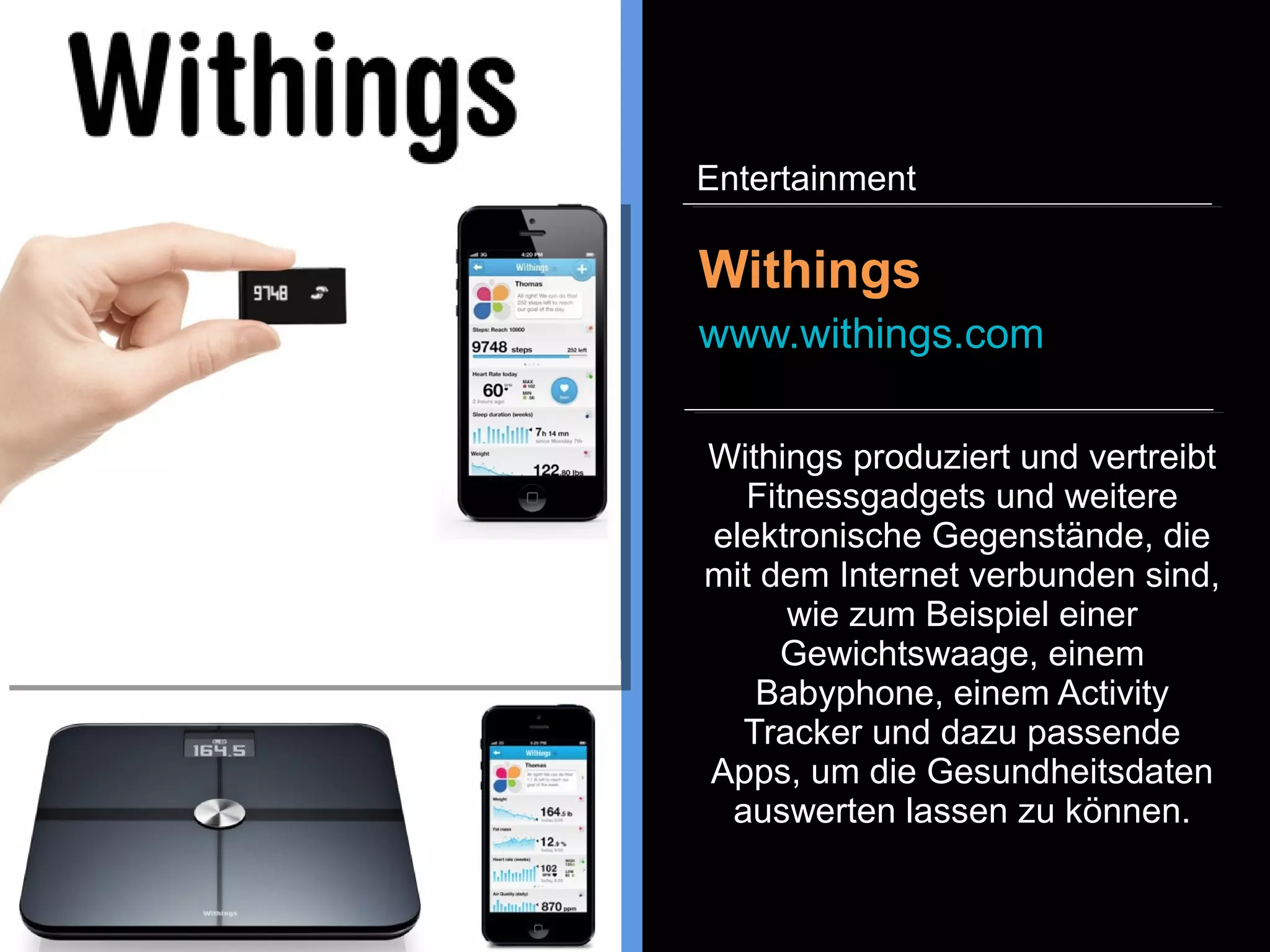 Dawanda ist wie Etsy ein Online-
Marktplatz für handgemachte
Produkte. Dawanda ist aktuell in
Deutschland der größte Online-
Marktplatz für handgemachte
Produkte. Verkäufer können ihre
Produkte online auf DaWanda
anbieten.
DaWanda
www.dawanda.com
Entertainment
 