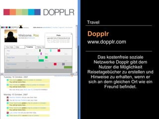 Soundcloud ist eine Plattform
zum Teilen und Verbreiten von
Musik. Sie wird häufig als
Werbeplattform für Musiker
verwendet.
SoundCloud
www.soundcloud.com
Music
 