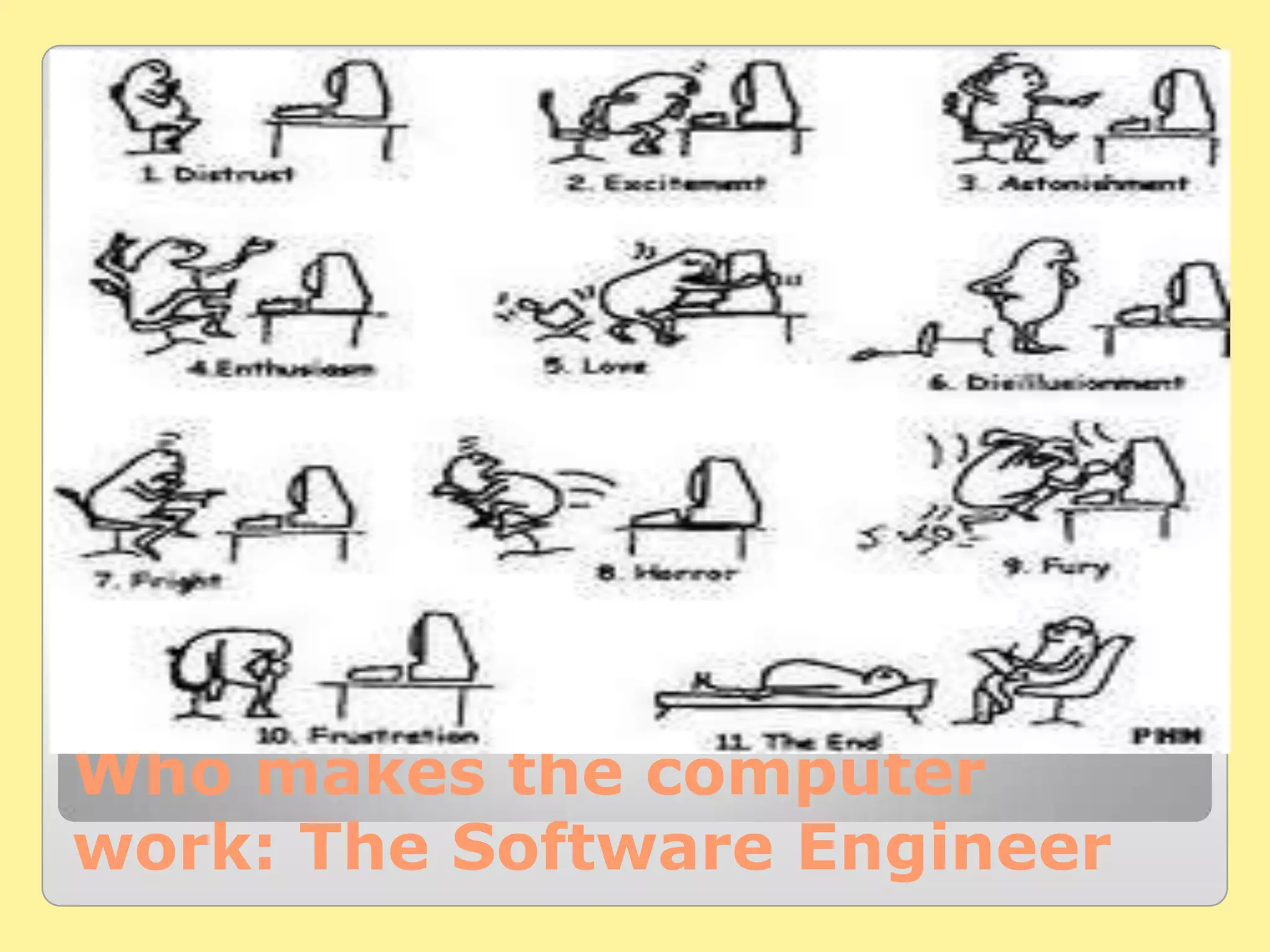 Who makes the computer
work: The Software Engineer
 