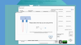 SoftwareUser Interface example for a DNA/RNA extraction
machine
 
