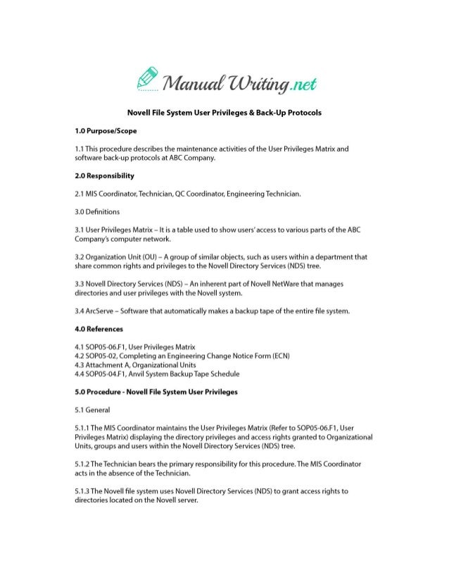 software user manual sample