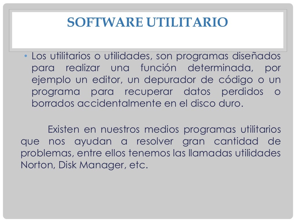 Software utilitario