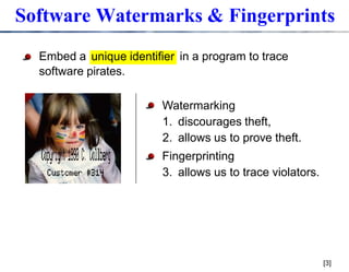 Watermarking in Source Code: Applications and Security Challenges | PPTX