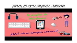 DIFERENCIA ENTRE HARDWARE Y SOFTWARE
 