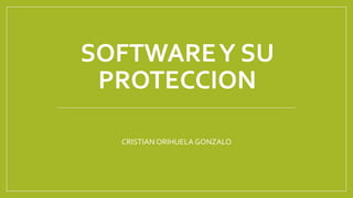 SOFTWAREY SU
PROTECCION
CRISTIAN ORIHUELA GONZALO
 