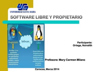 Participante:
Ortega, Noiralith
Caracas, Marzo 2014
Profesora: Mary Carmen Milano
 