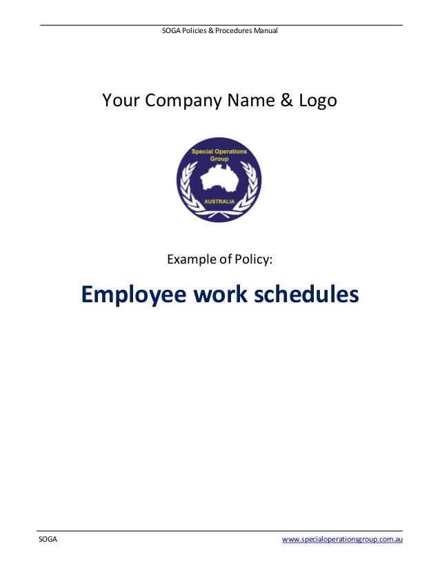 procedures manual example