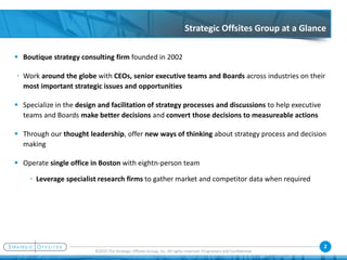 A Brief Introduction to The Strategic Offsites Group
