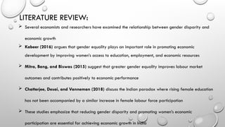 Exploring Gender Disparity and Its Impact on Economic Growth in India ...