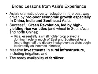 Big picture overview of challenges and opportunities for achieving food security in Asia