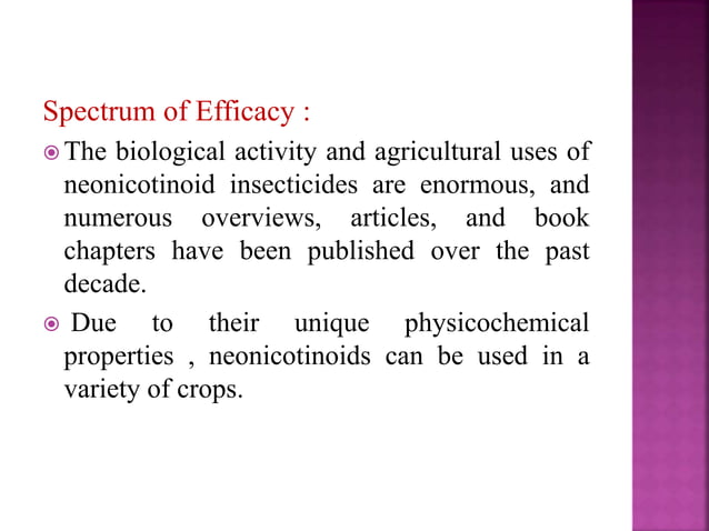Neonicotinoids and Their Current Status | PPTX | Brain and Nervous ...