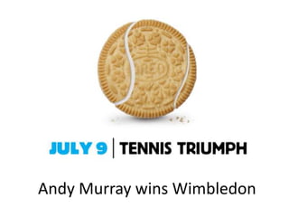 Andy Murray wins Wimbledon

 