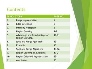 Region Splitting and Merging Technique For Image segmentation. | PDF ...
