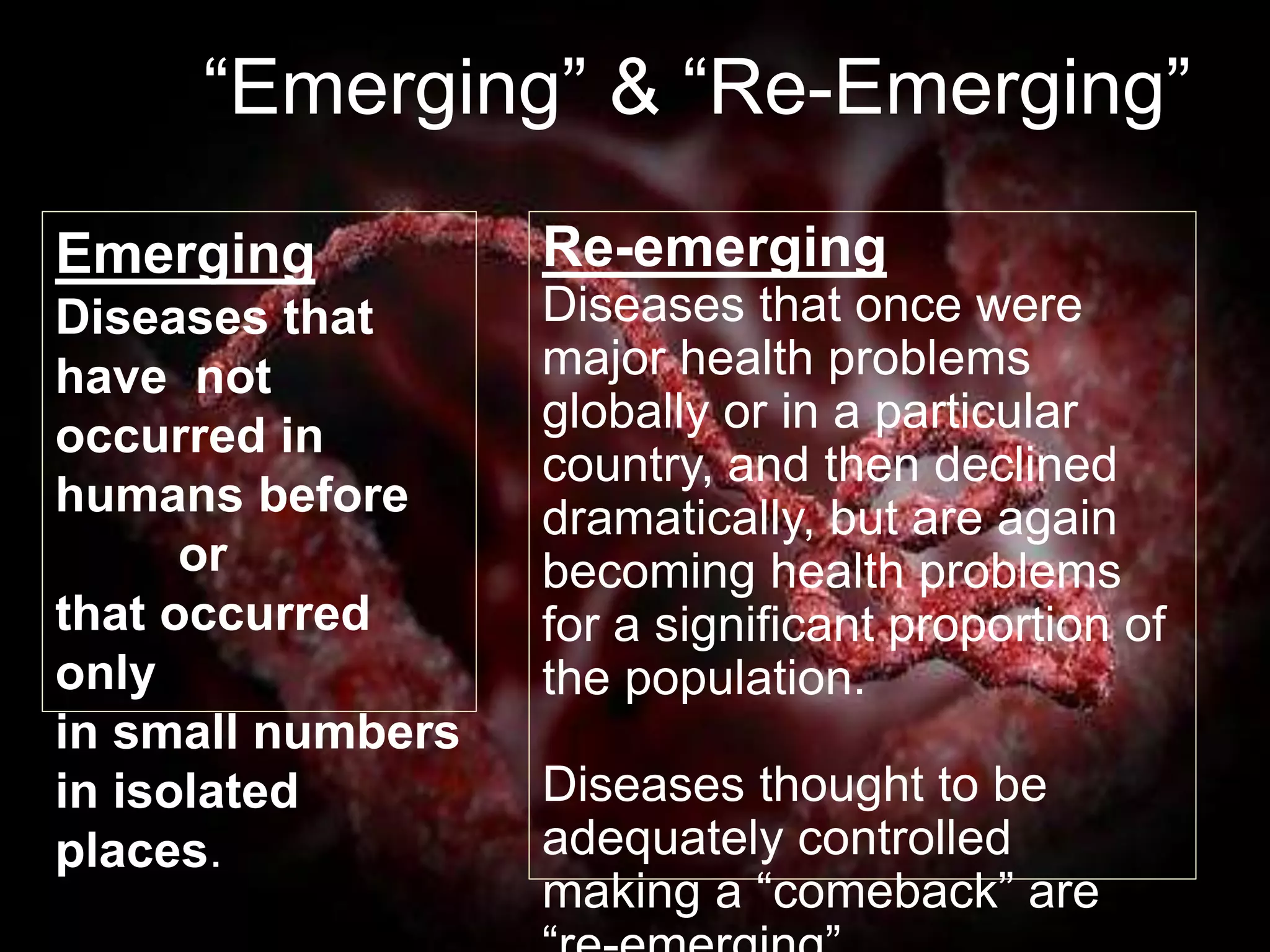 Emerging and Re-emerging Infectious Diseases | PPTX