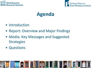 Agenda Introduction Report: Overview and Major Findings Media: Key Messages and Suggested Strategies Questions 