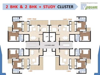 2 BHK & 2 BHK + STUDY CLUSTER
 