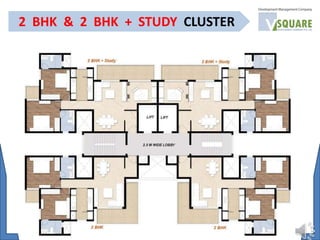 2 BHK & 2 BHK + STUDY CLUSTER
 