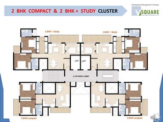 2 BHK COMPACT & 2 BHK + STUDY CLUSTER
 