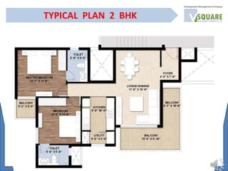 TYPICAL PLAN 2 BHK
 