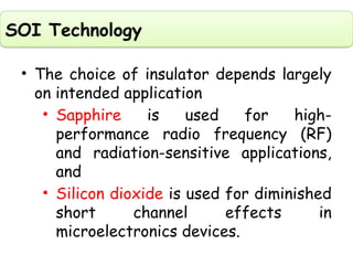 Silicon on Insulator Introduction (Semiconductor Devices).pptx ...