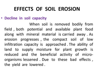SOIL PROFILE SOIL EROSION SOIL CONSERVATION CONTROL ON FLOODS