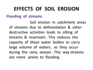 SOIL PROFILE SOIL EROSION SOIL CONSERVATION CONTROL ON FLOODS | PPT