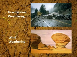 Gravitational
Weathering
Wind
Weathering
 