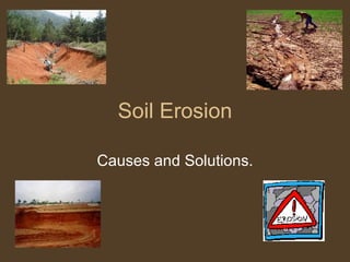 Soil Erosion Causes and Solutions. 