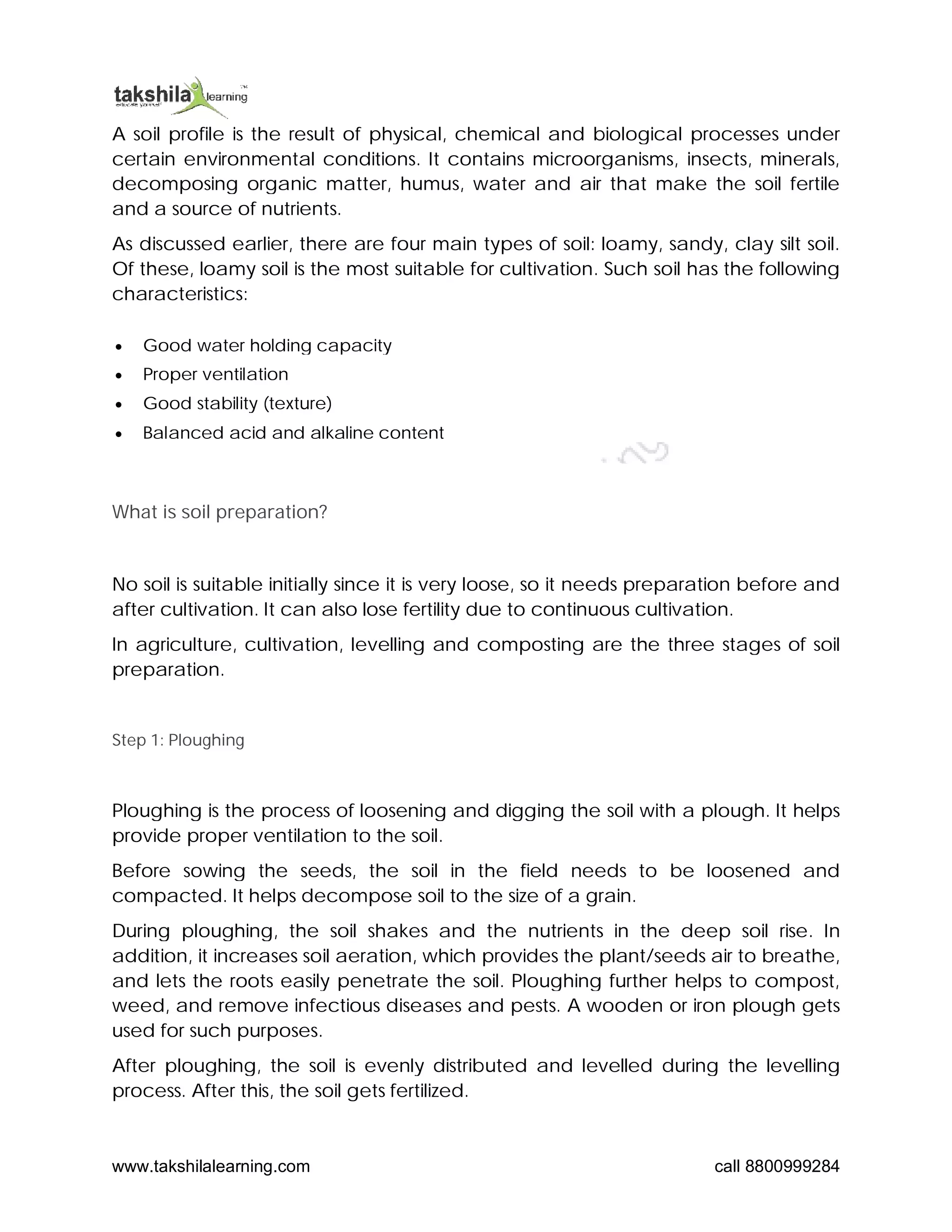 Soil - Types, Profile and Conservation - NCERT Solution Class 7 Science ...