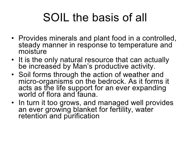 Soil Our Only Renewable Resource