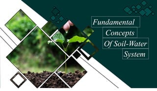 Fundamental
Concepts
Of Soil-Water
System
 