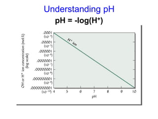 Understanding pH
  pH = -log(H+)




                   Brady and Weil, 2002
 