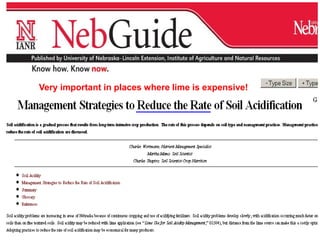 Very important in places where lime is expensive!
 