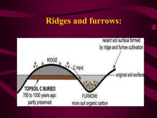 Ridges and furrows:
 