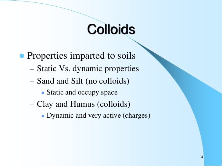 Soil colloidal chemistry