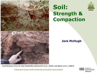 Soil:Strength & Compaction Jack McHugh Contributions from Dr Jack Desbiolles (Ashworth et al., 2010) and Baker et al., (2007) 