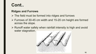 Furrow Ridging Soil conservation | PPTX