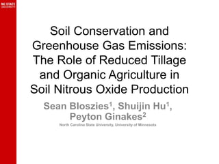 Soil conservation and greenhouse gas emissions - sean | PPTX